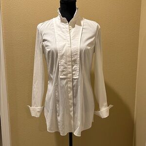 Brunello Cucinelli Cream Tuxedo Shirt